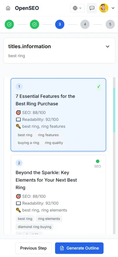 AI-Powered SEO Screenshot for Mobile