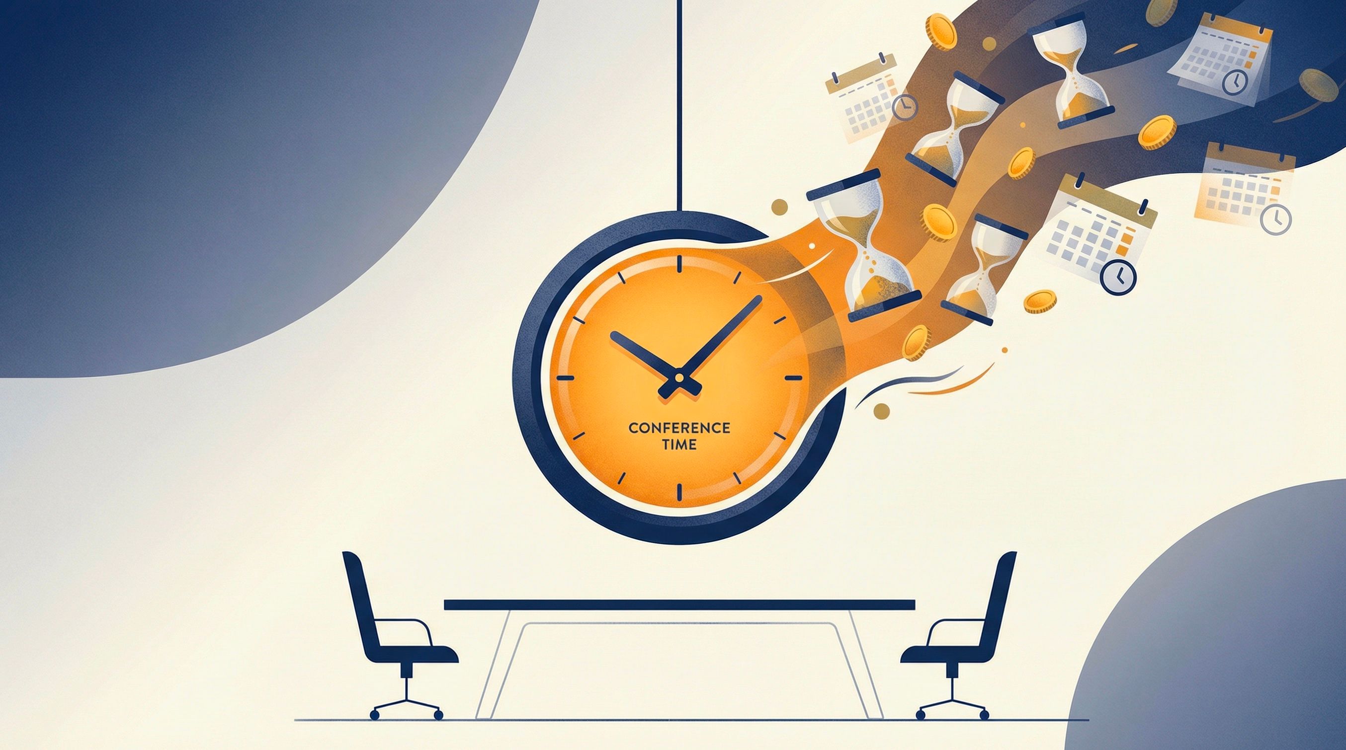 Visualization of time and money lost to unproductive meetings