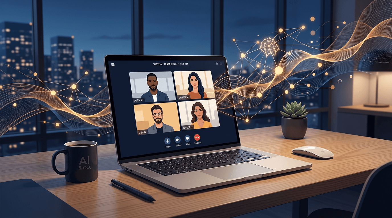 AI meeting assistant transforming team productivity in a modern workspace