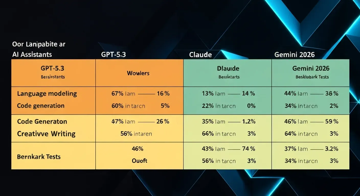 GPT-5.3 vs Claude vs Gemini 2026 AI assistant comparison for your workflow