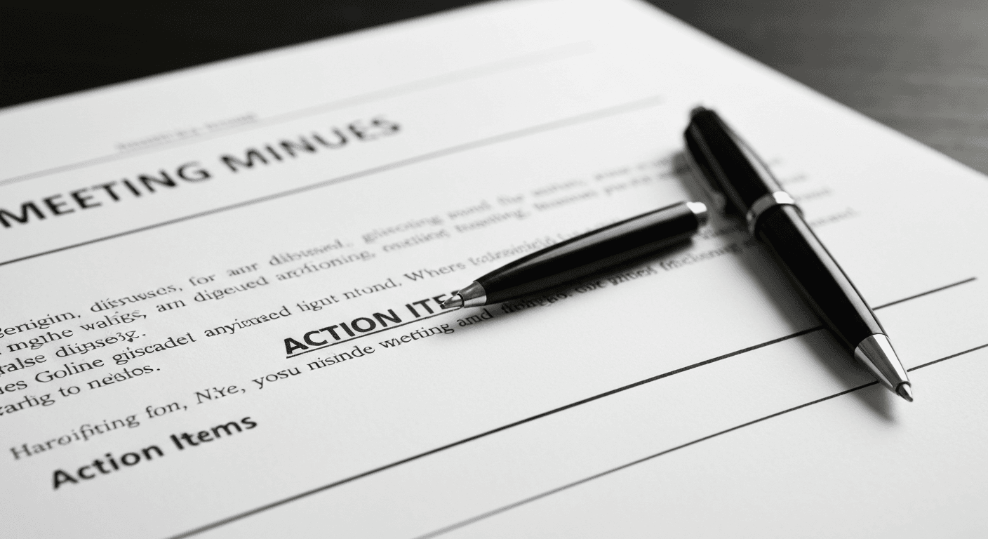 Mastering Meeting Minutes and Action Items for Peak Productivity