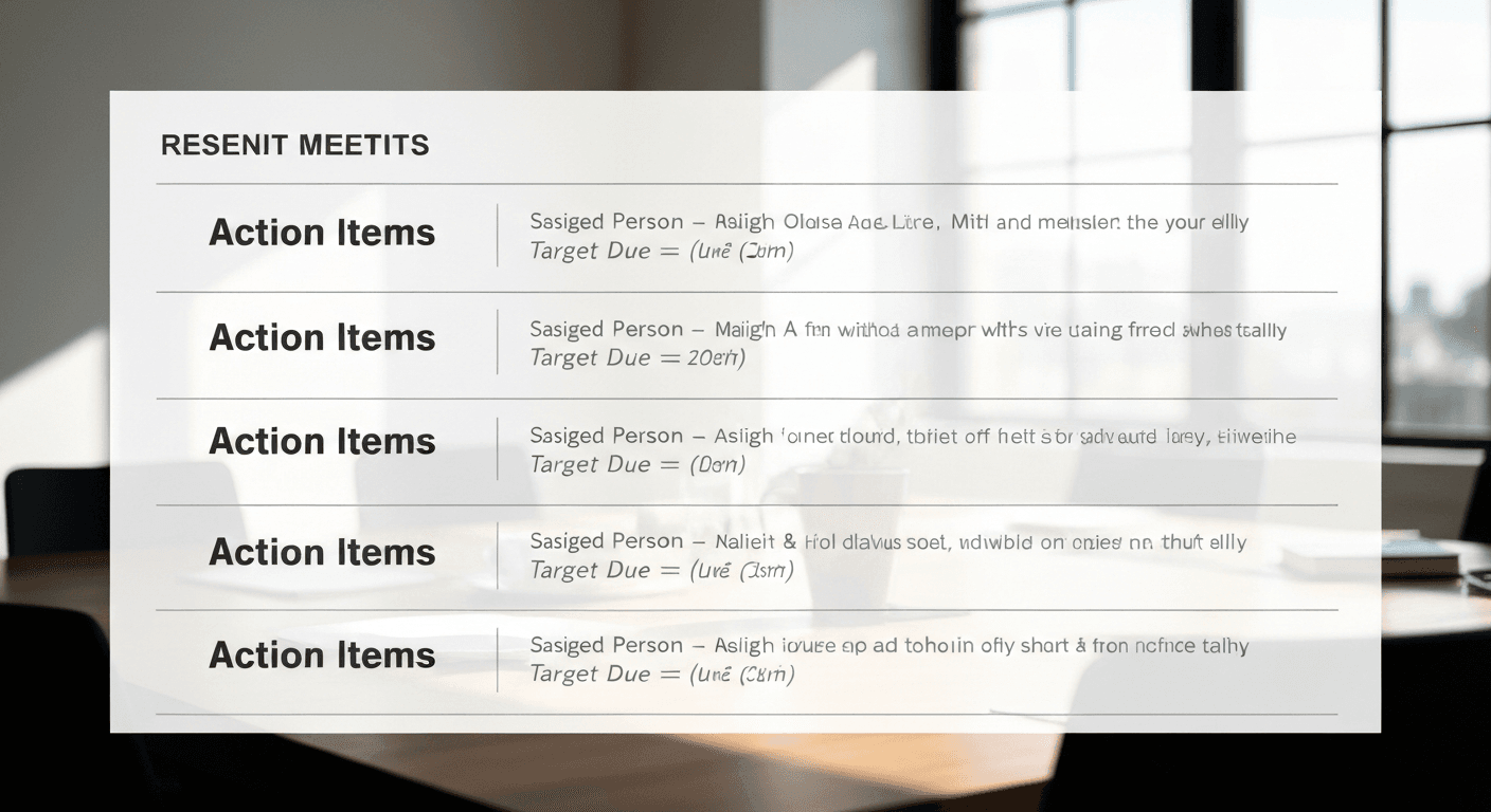 How to Show Action Items in Meeting Minutes for Project Success